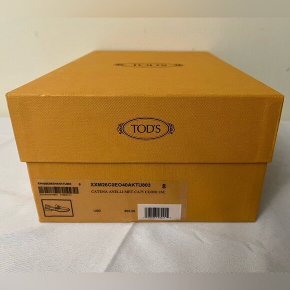 NIB Tods ‘Kate’ Chain Baltic Blue Patina Moccasin Loafers 8EU/9US $895.00 *2024* main image 5